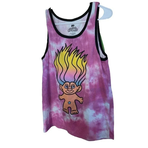 60 ANNIVERSARY GOOD LUCK TROLLS SIZE SMALL PURPLE TANK SHIRT - Picture 1 of 2